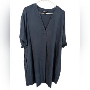 Hilary Radley,Blue Tunic Dress, Size 3x Fits Like 2x